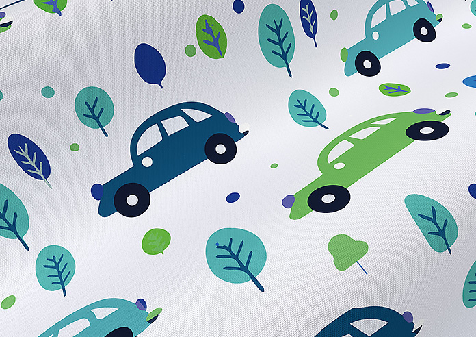 Leafy Lane, Aqua - Roman Blind - Image 4